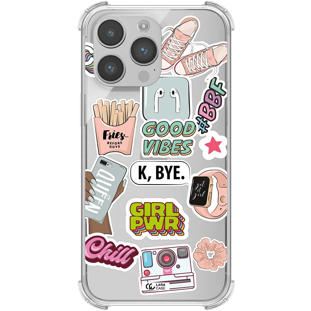 Girl Power Apple iPhone 14 pro max Clear PC Case