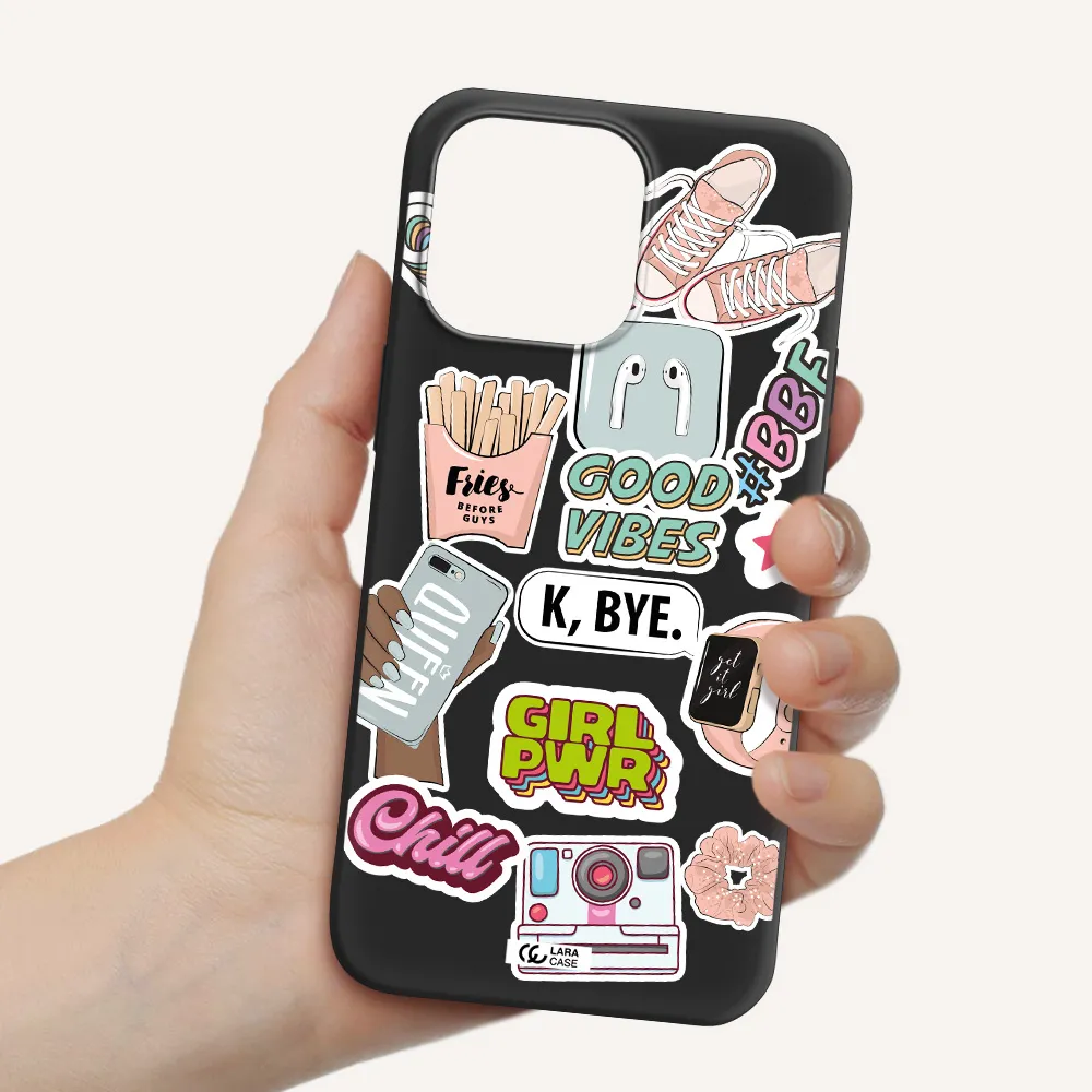 Girl Power Apple iPhone 14 pro max Silicone black Case