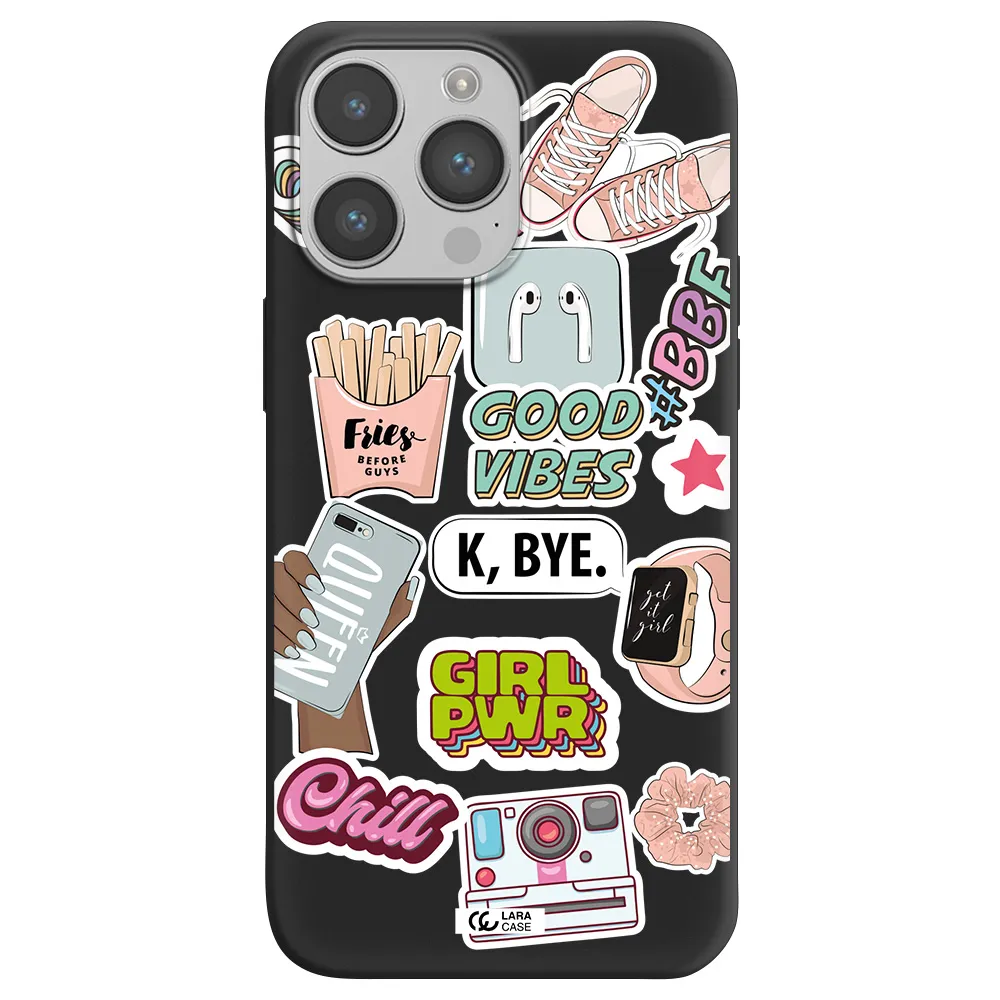 Girl Power Apple iPhone 14 pro Silicone black Case