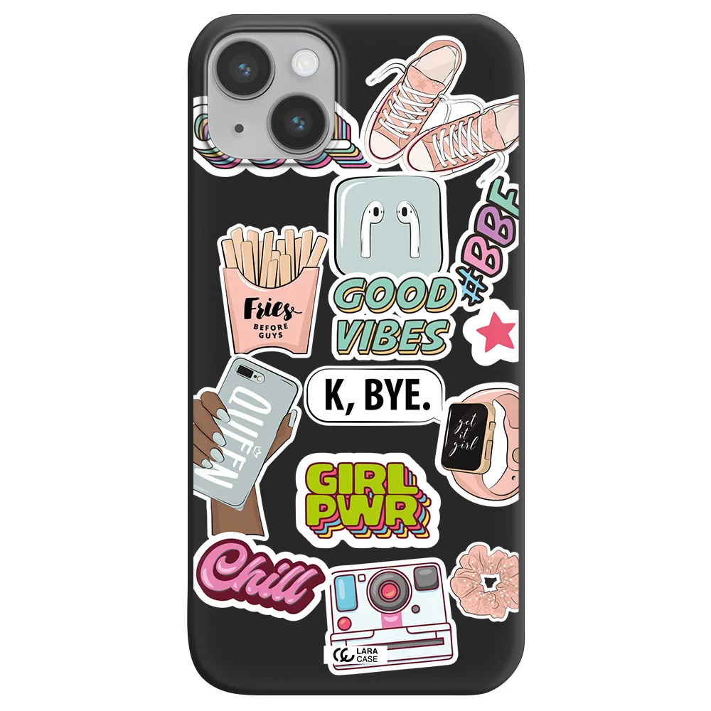 Girl Power Apple iPhone 14 Silicone black Case