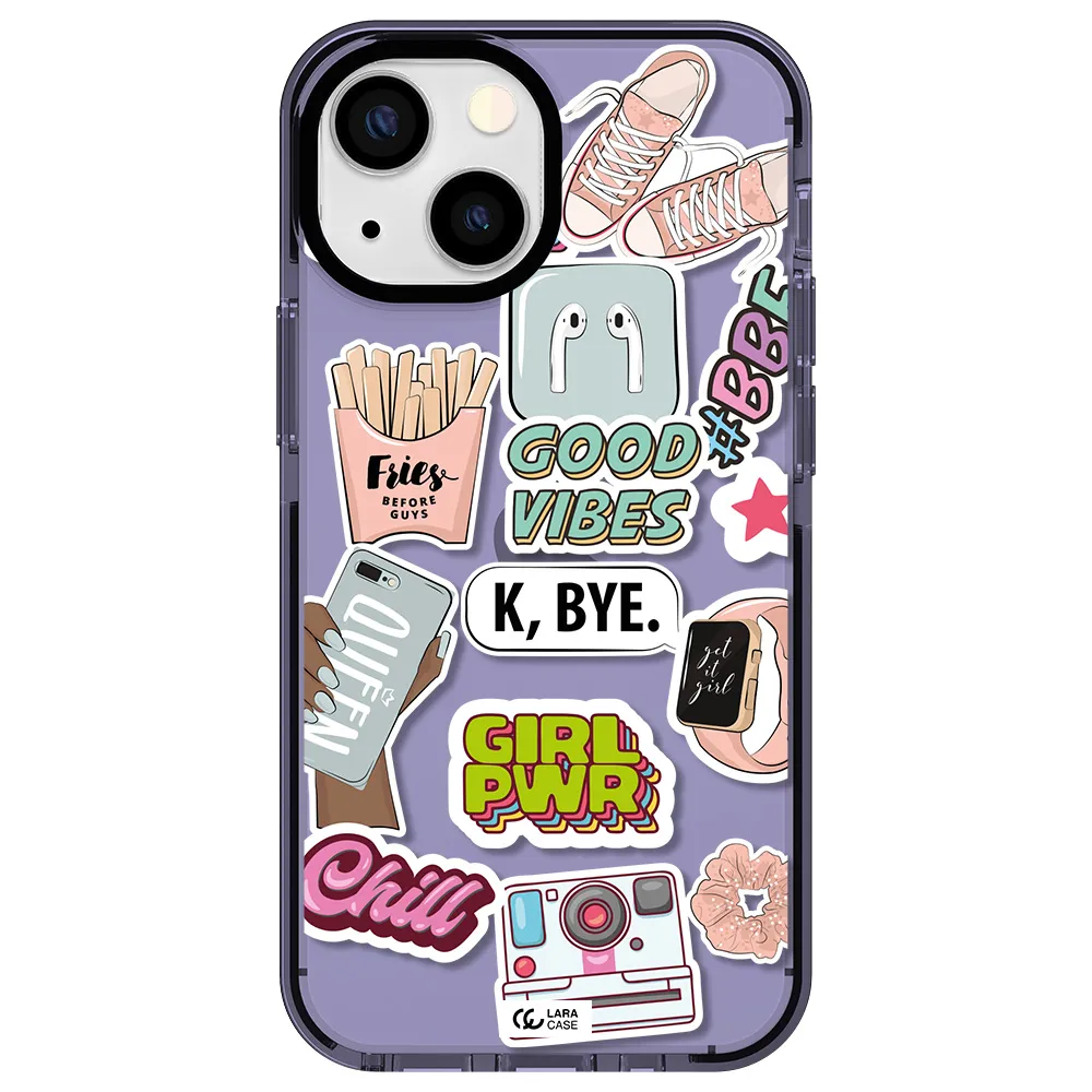 Girl Power Apple iPhone 15 impact Lilac Case