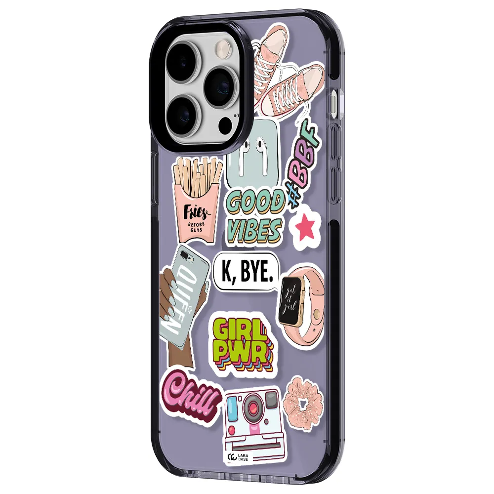 Girl Power Apple iPhone 15 Pro impact Lilac Case