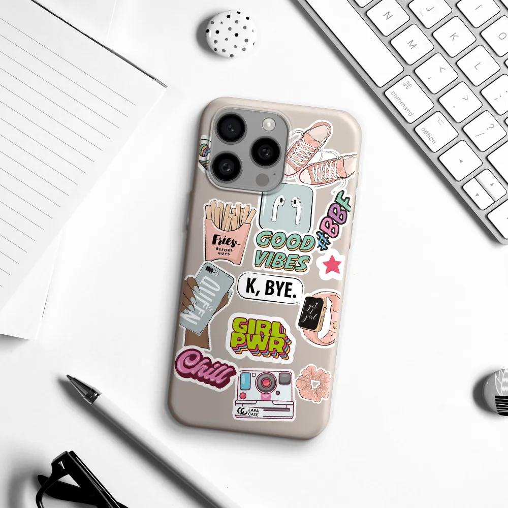 Girl Power Apple Iphone 15 Pro max Silicone Stone Case