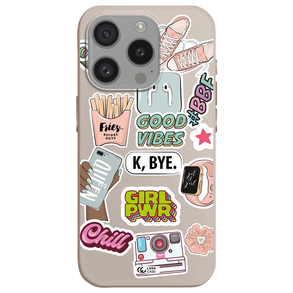Girl Power Apple Iphone 15 Pro Silicone Stone Case