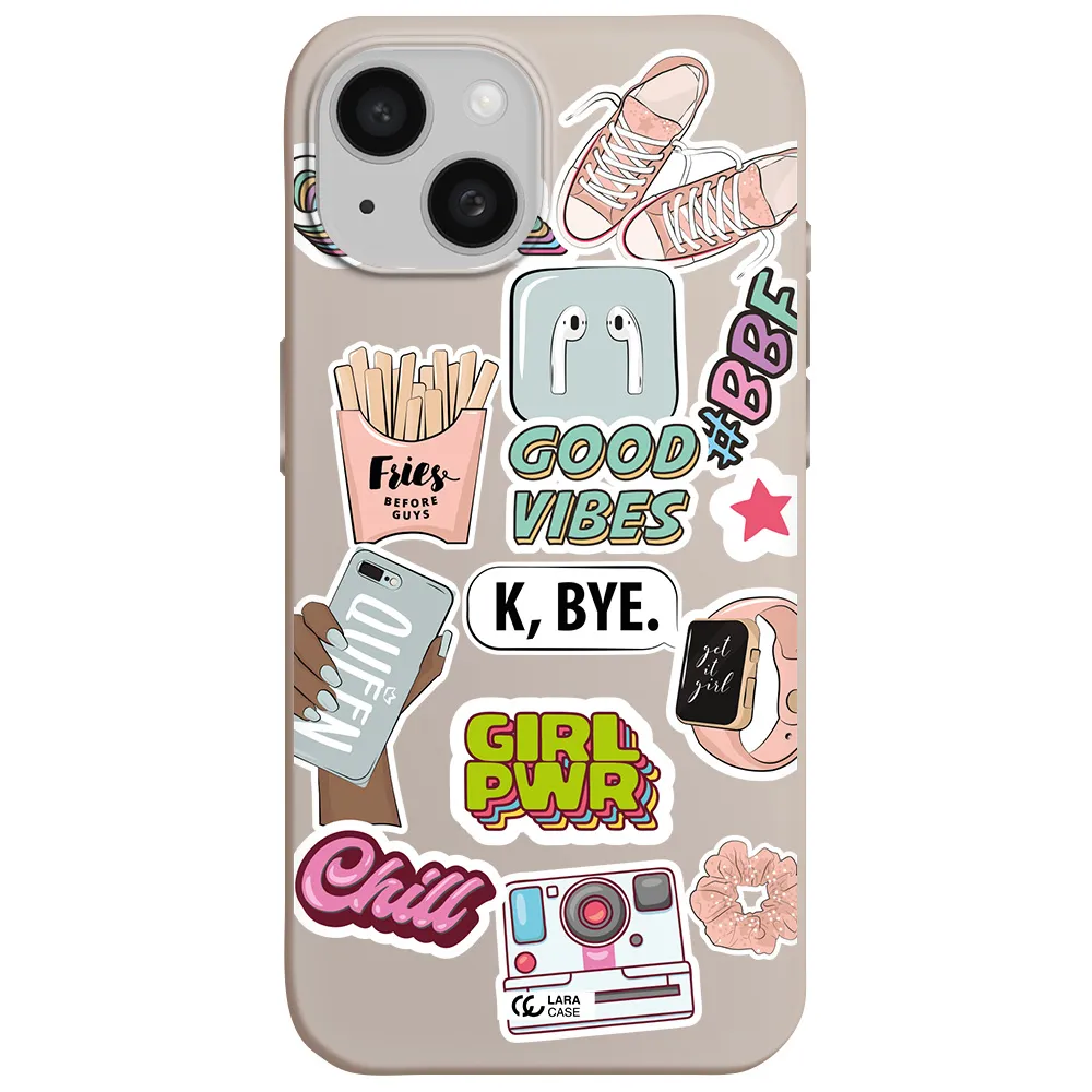 Girl Power Apple iPhone 15 Silicone Stone Case