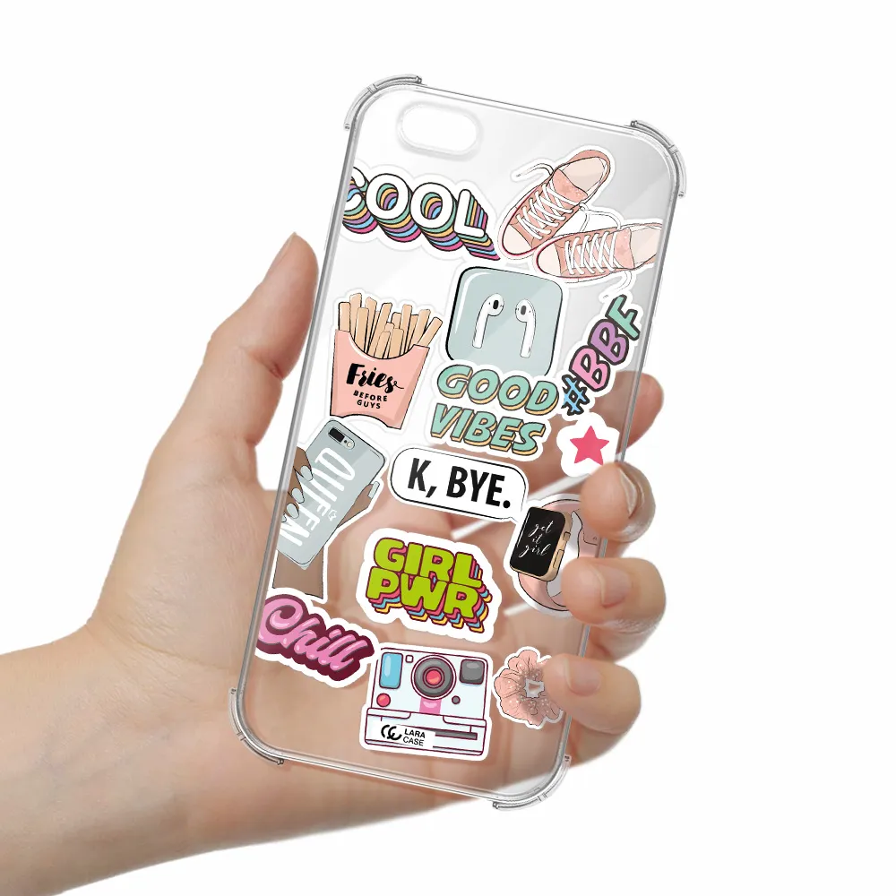 Girl Power Apple iPhone 6 plus Clear PC Case