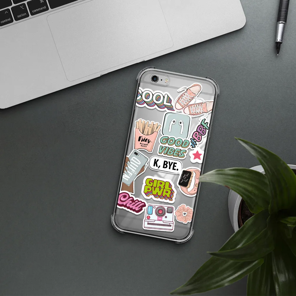 Girl Power Apple iPhone 6 plus Clear PC Case