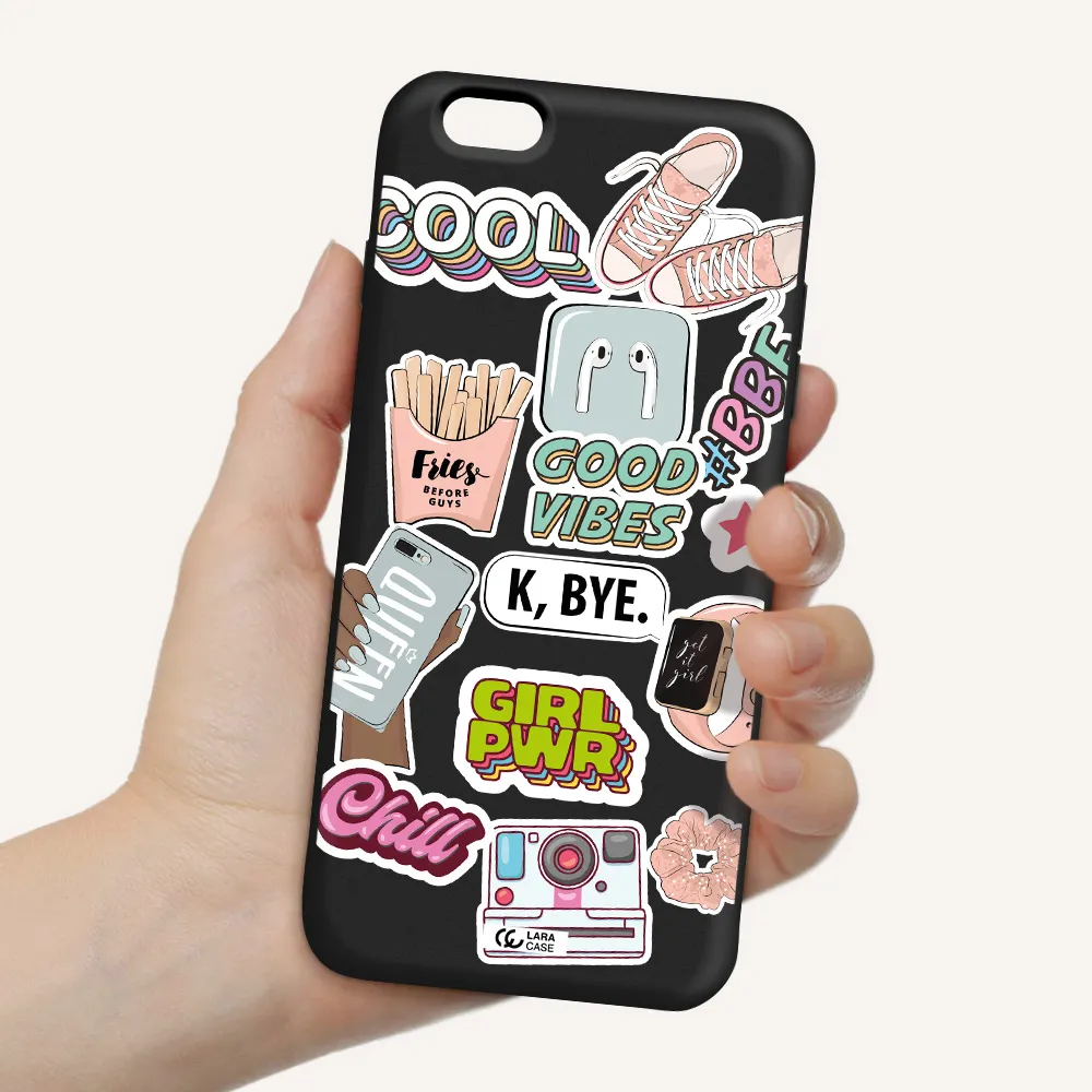 Girl Power Apple iPhone 6 plus Silicone black Case