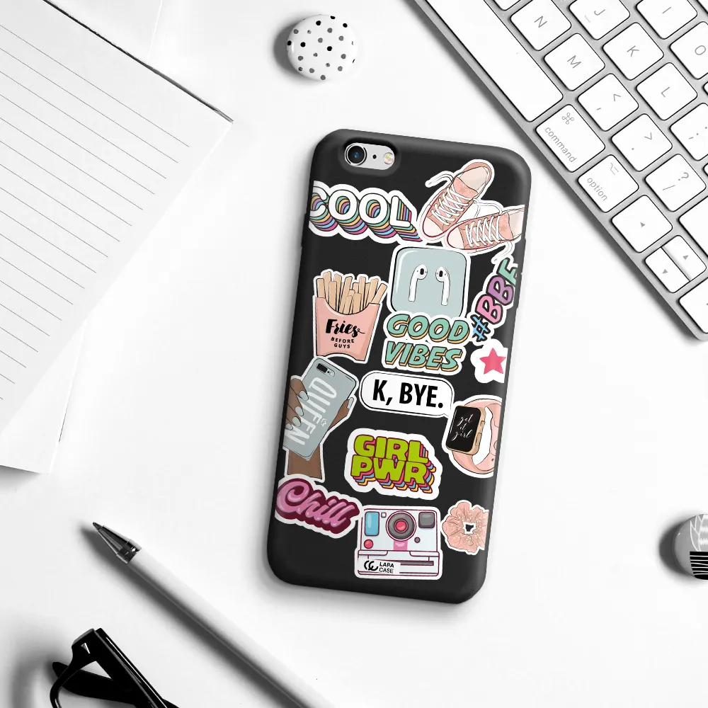 Girl Power Apple iPhone 6 plus Silicone black Case