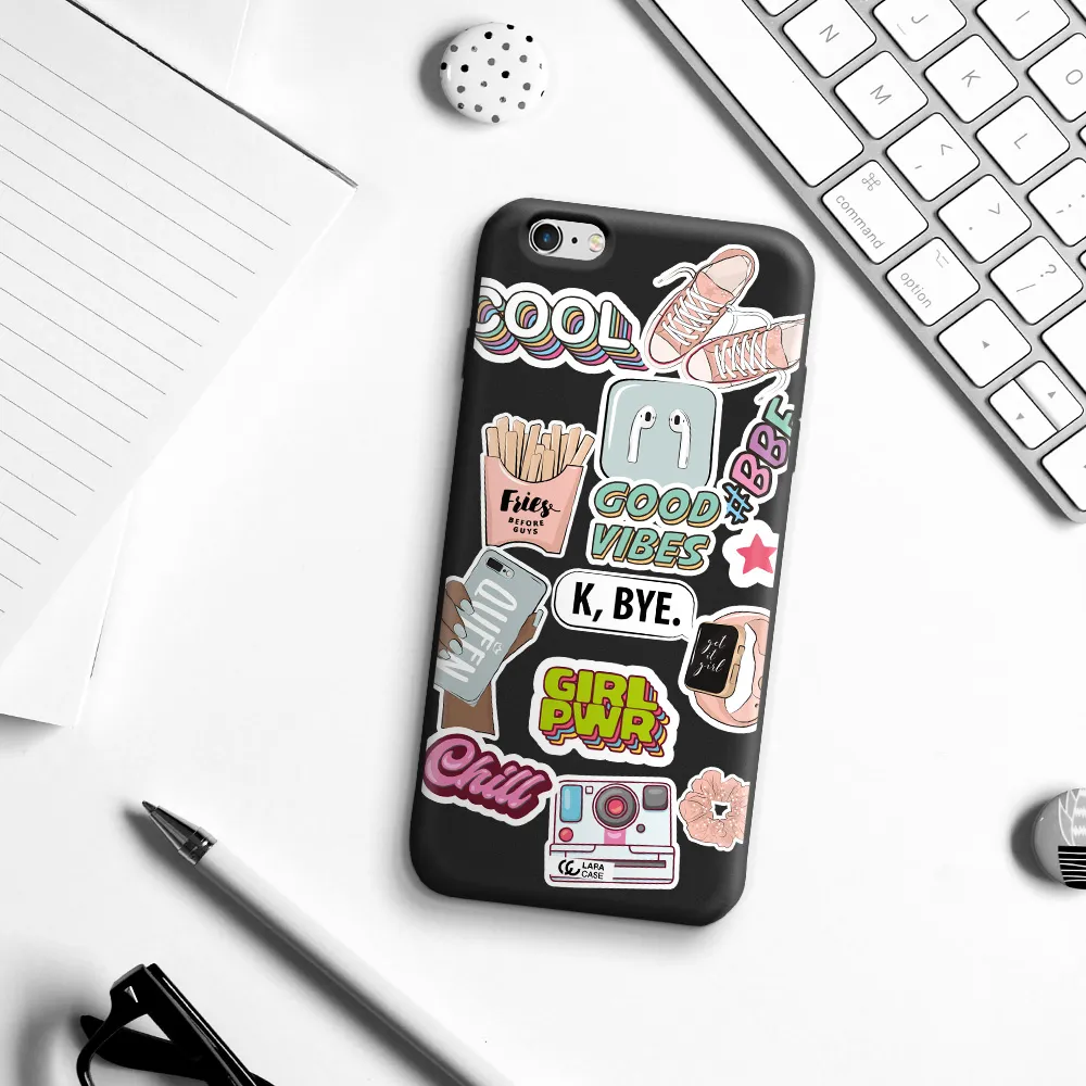 Girl Power Apple iPhone 6 s plus Silicone black Case