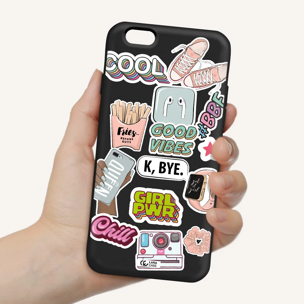 Girl Power Apple iPhone 6 Silicone black Case