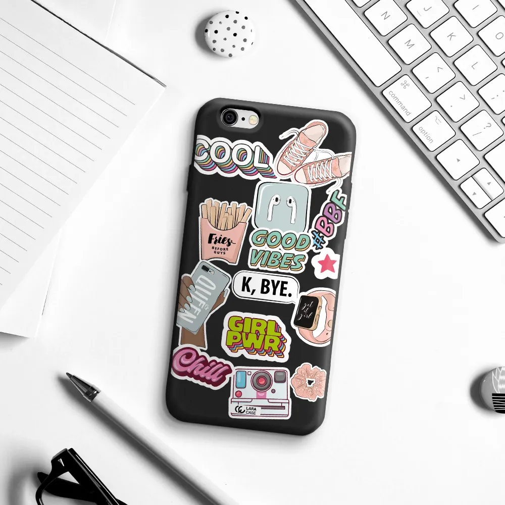 Girl Power Apple iPhone 6 Silicone black Case