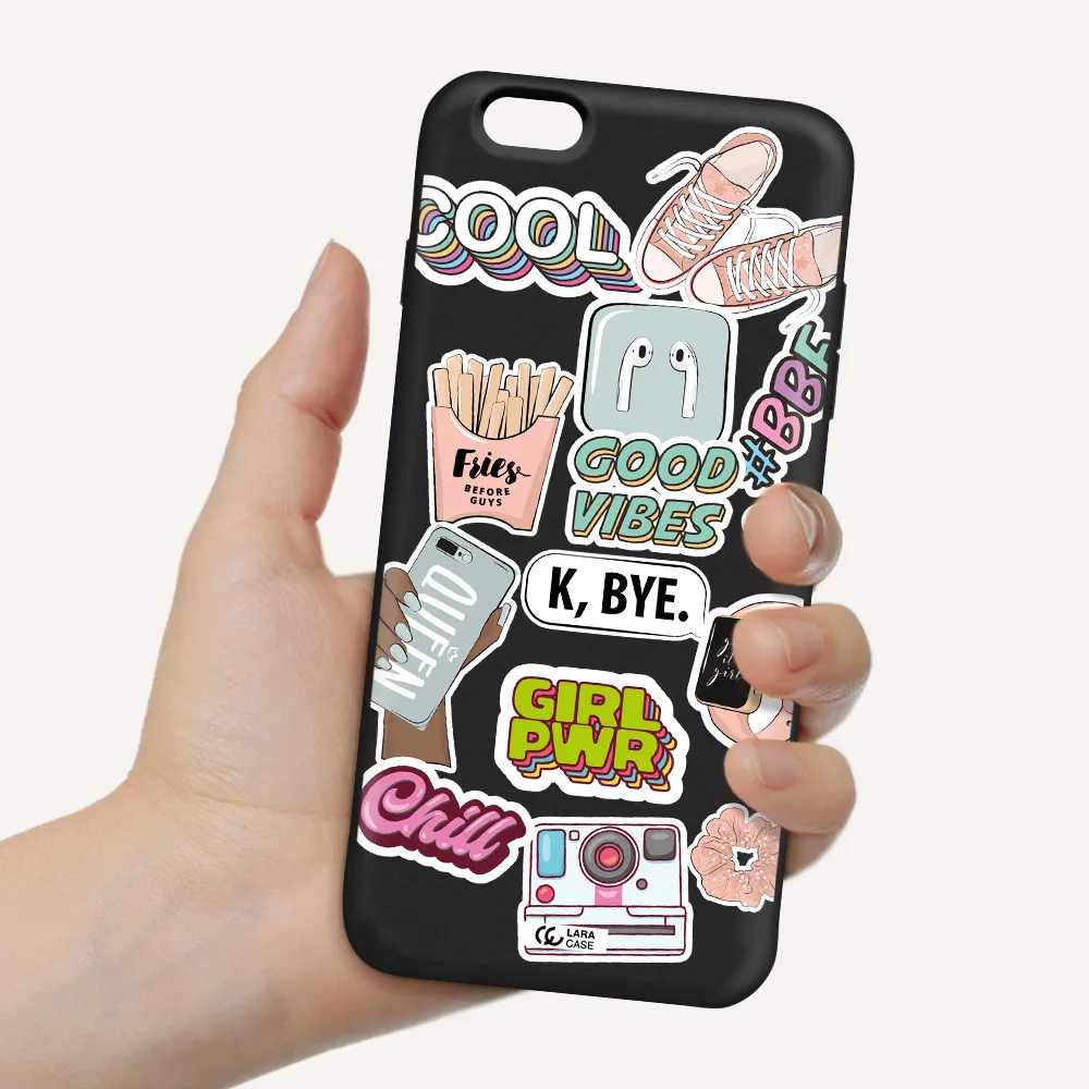 Girl Power Apple iPhone 6S Silicone black Case