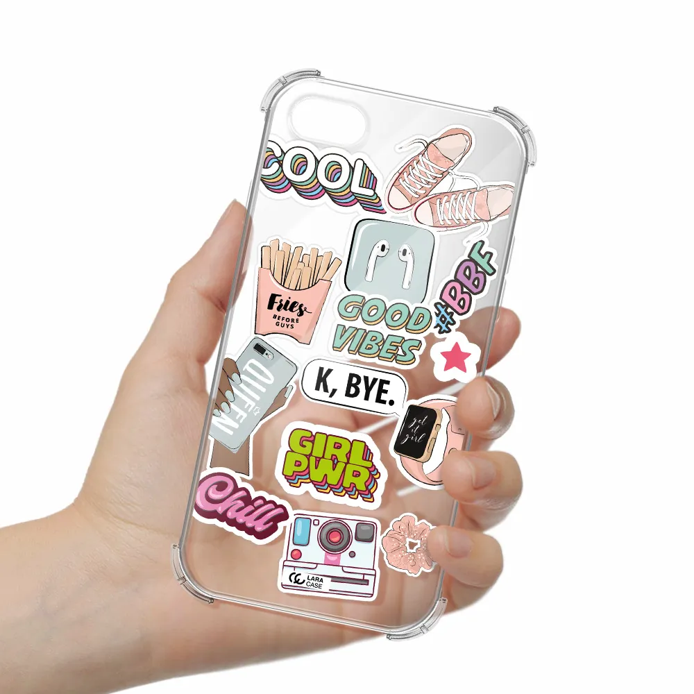 Girl Power Apple iPhone 8 Clear PC Case