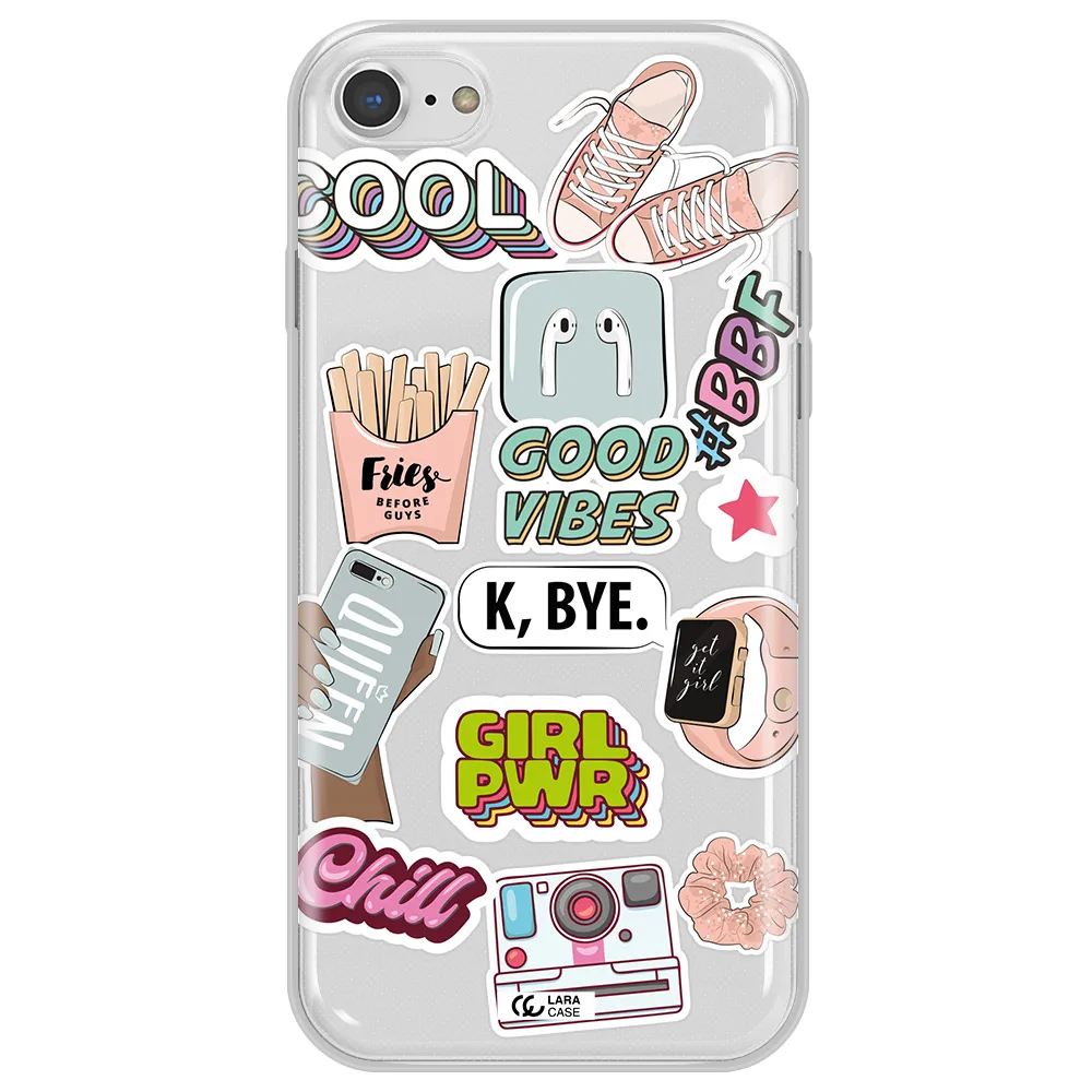 Girl Power Apple iPhone 8 Clear TPU Case