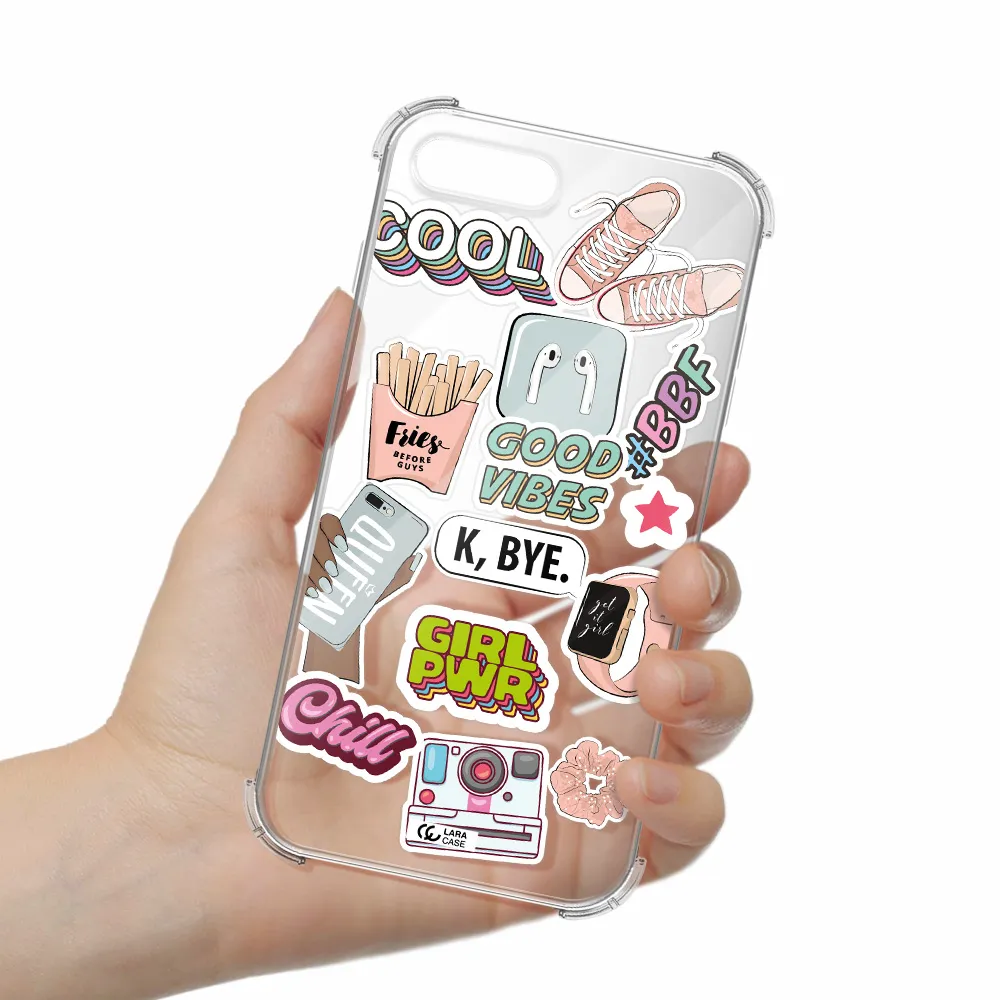 Girl Power Apple iPhone 8 plus Clear PC Case