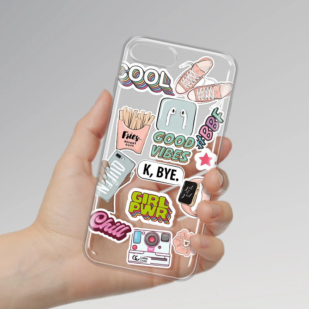 Girl Power Apple iPhone 8 plus Clear TPU Case