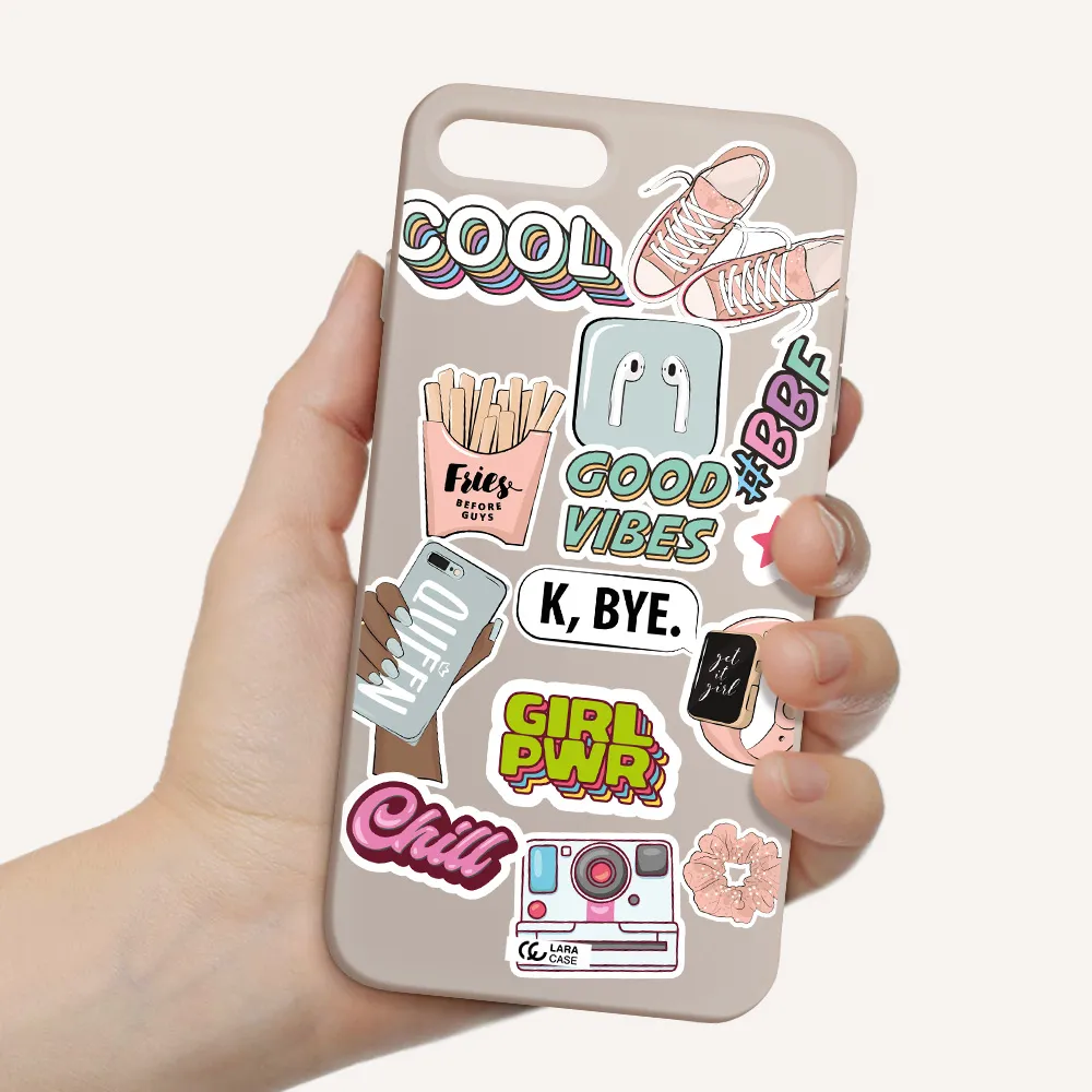 Girl Power Apple iPhone 8 plus Silicone Stone Case