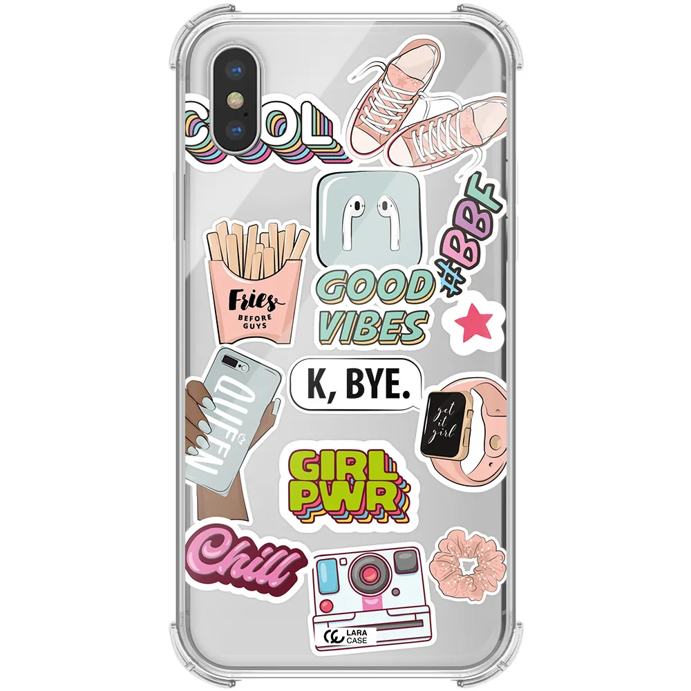 Girl Power Apple iPhone X Clear PC Case