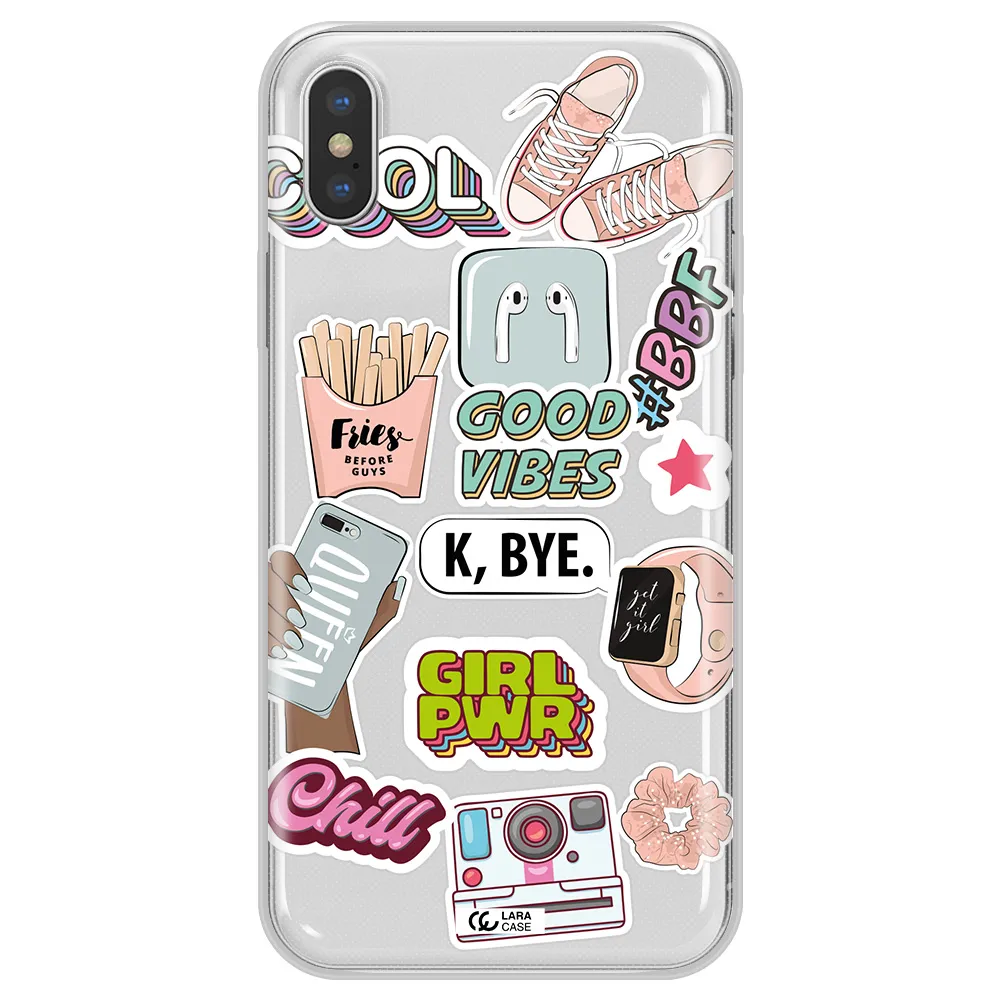 Girl Power Apple iPhone X Clear TPU Case