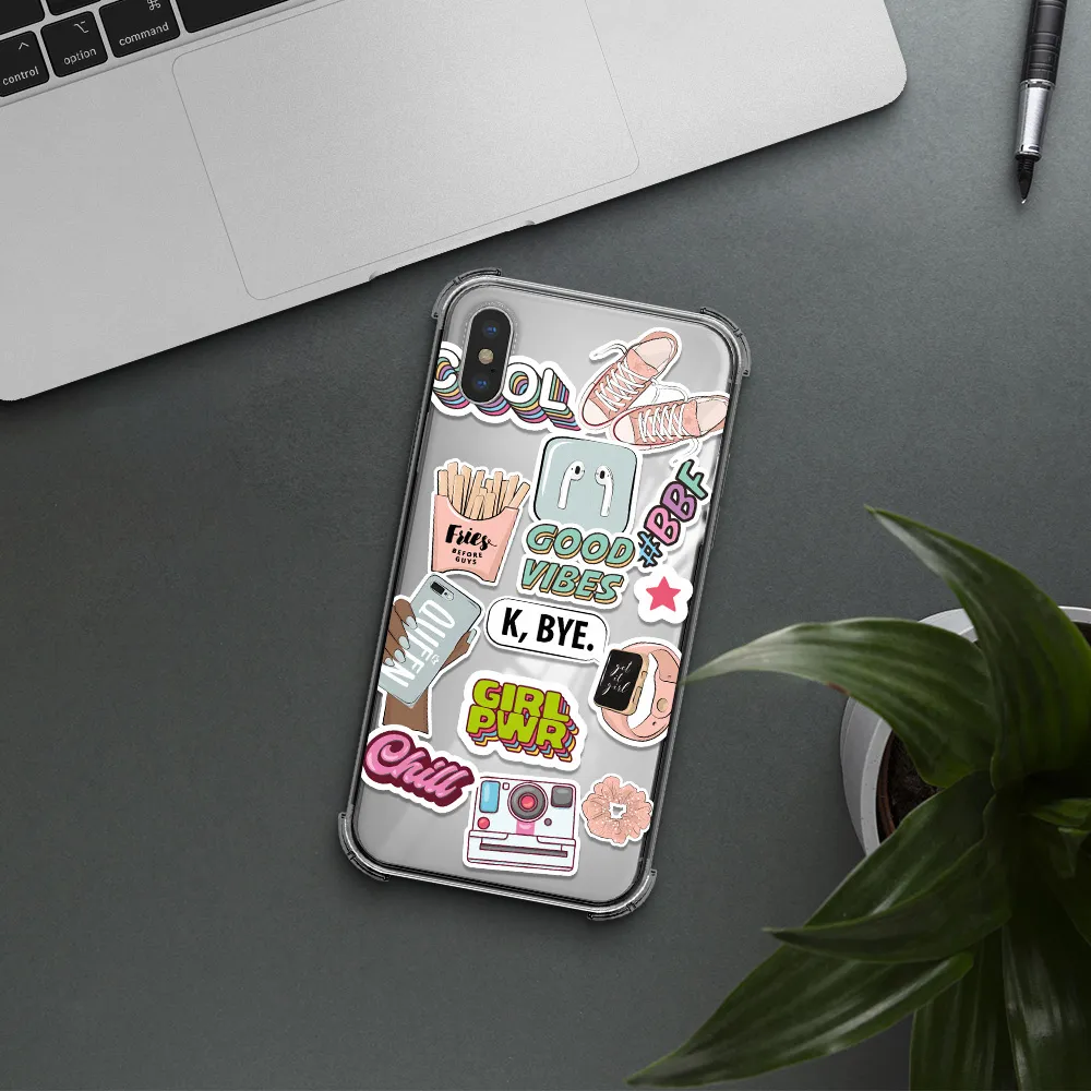 Girl Power Apple iPhone XS Clear PC Case