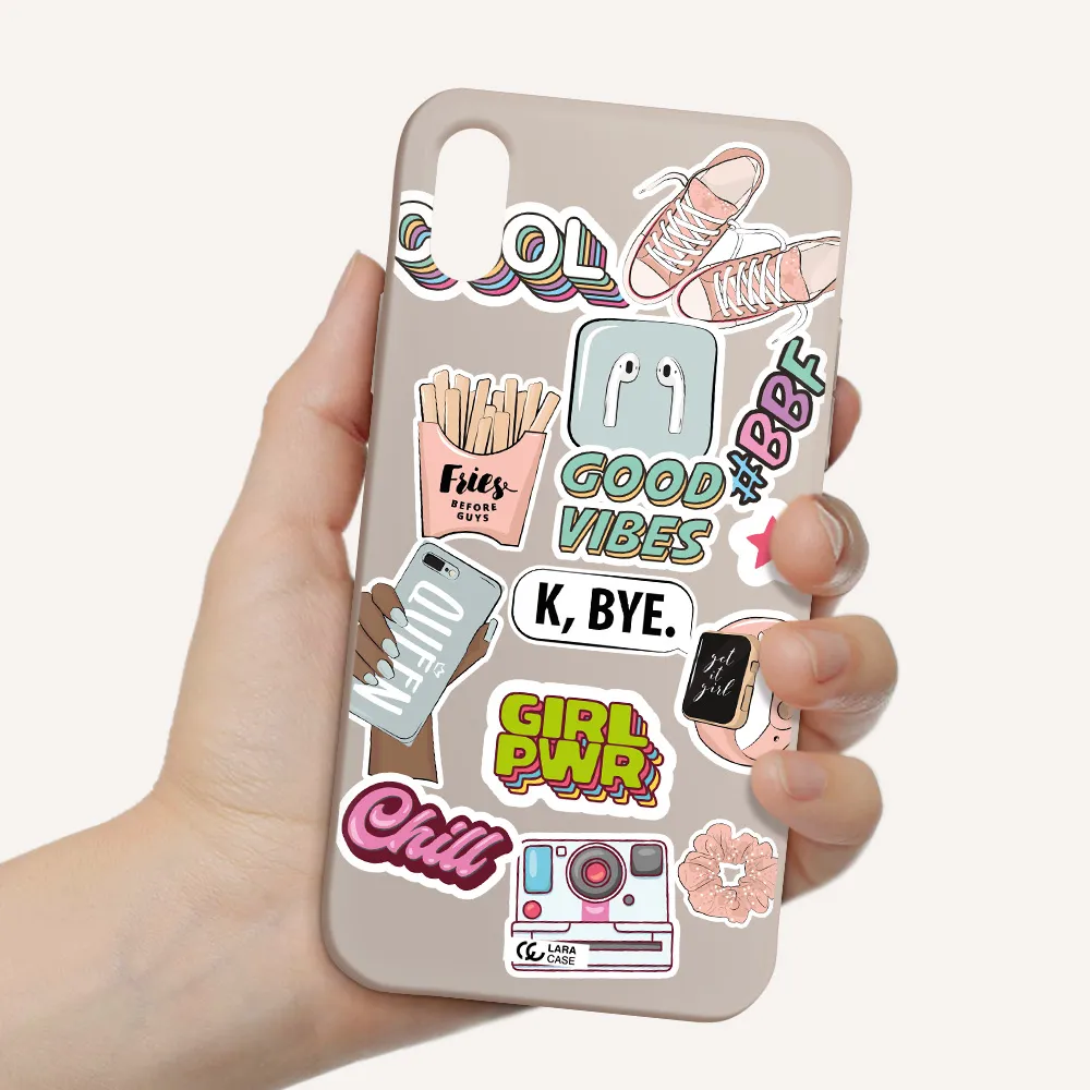 Girl Power Apple iPhone XS Silicone Stone Case