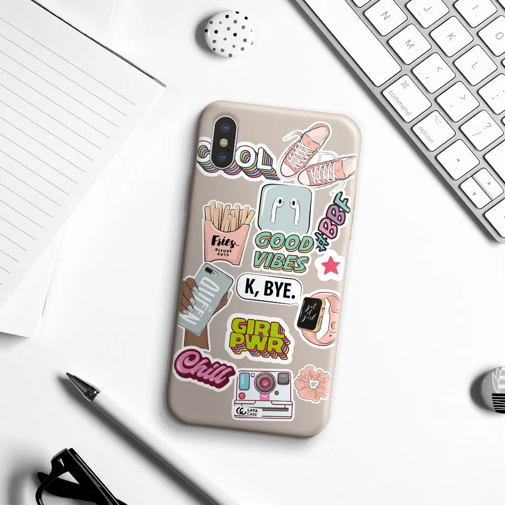 Girl Power Apple iPhone XS Silicone Stone Case