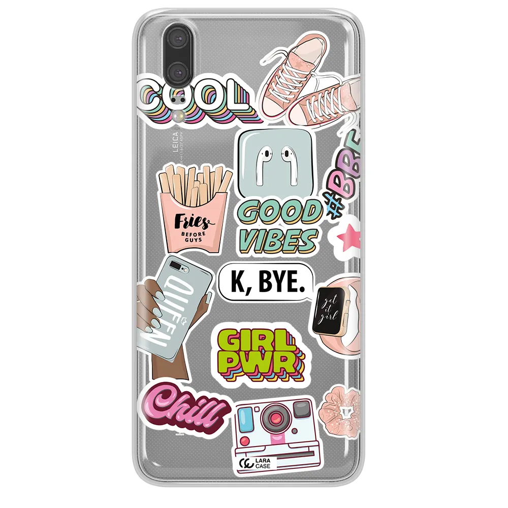 Girl Power Huawei P20 Clear TPU Case