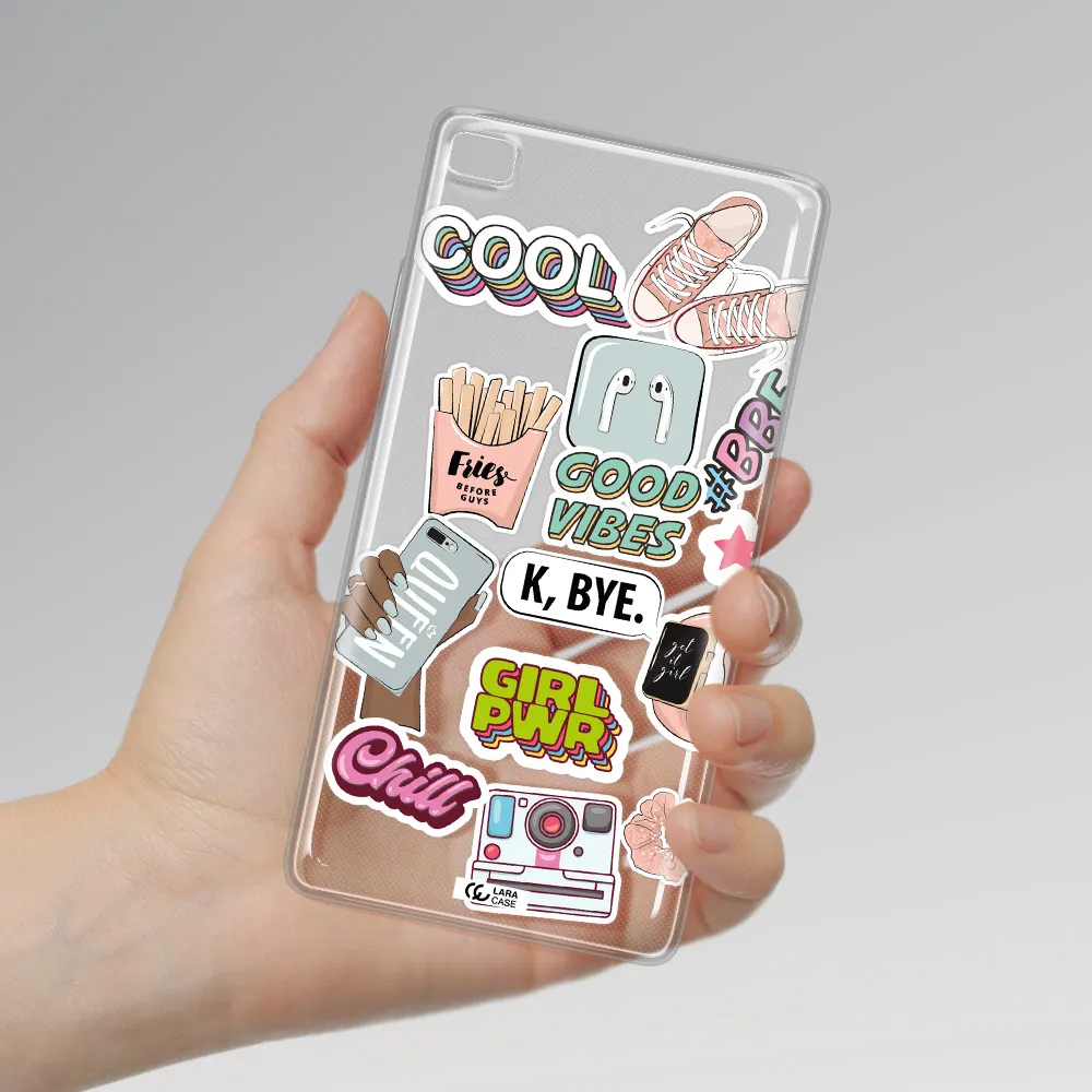 Girl Power Huawei P8 Clear TPU Case