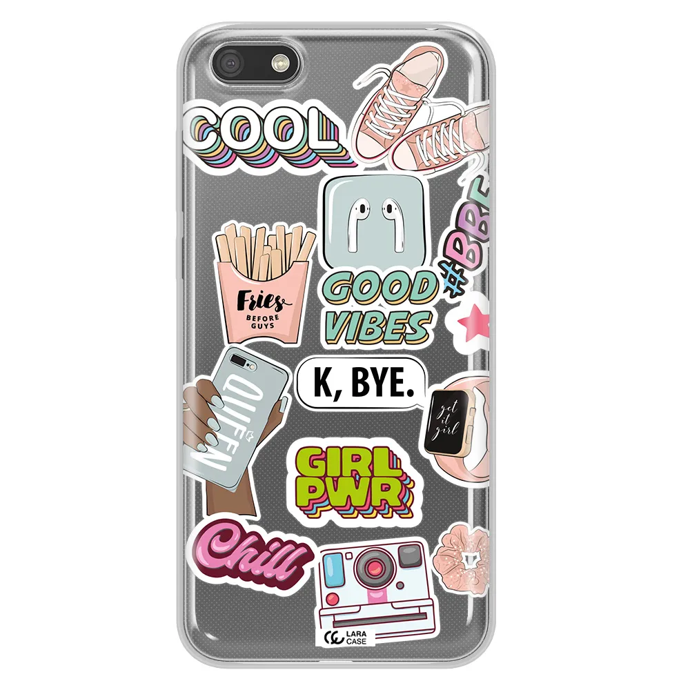 Girl Power Huawei Y5 2018 Clear TPU Case