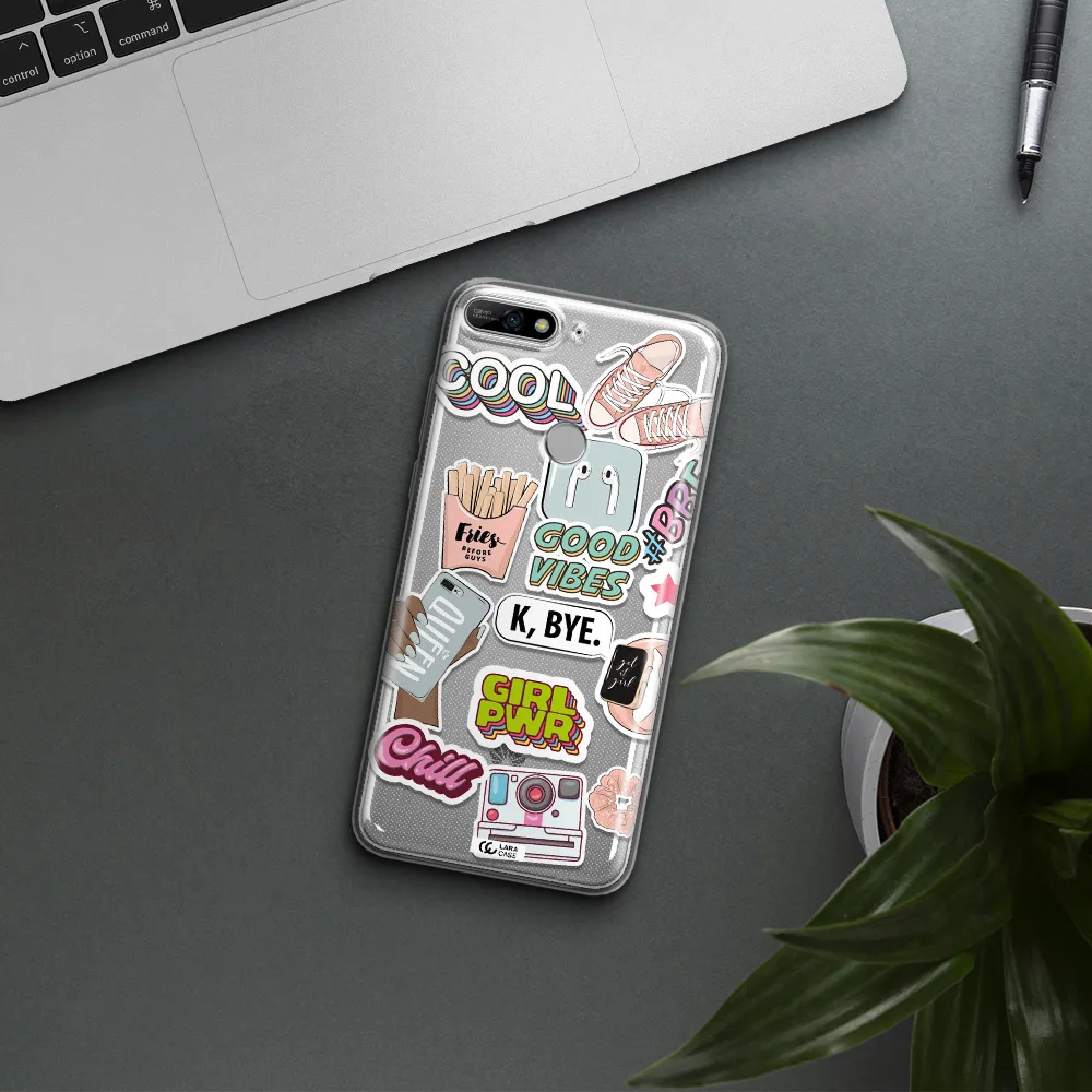 Girl Power Huawei Y7 2018 Clear TPU Case