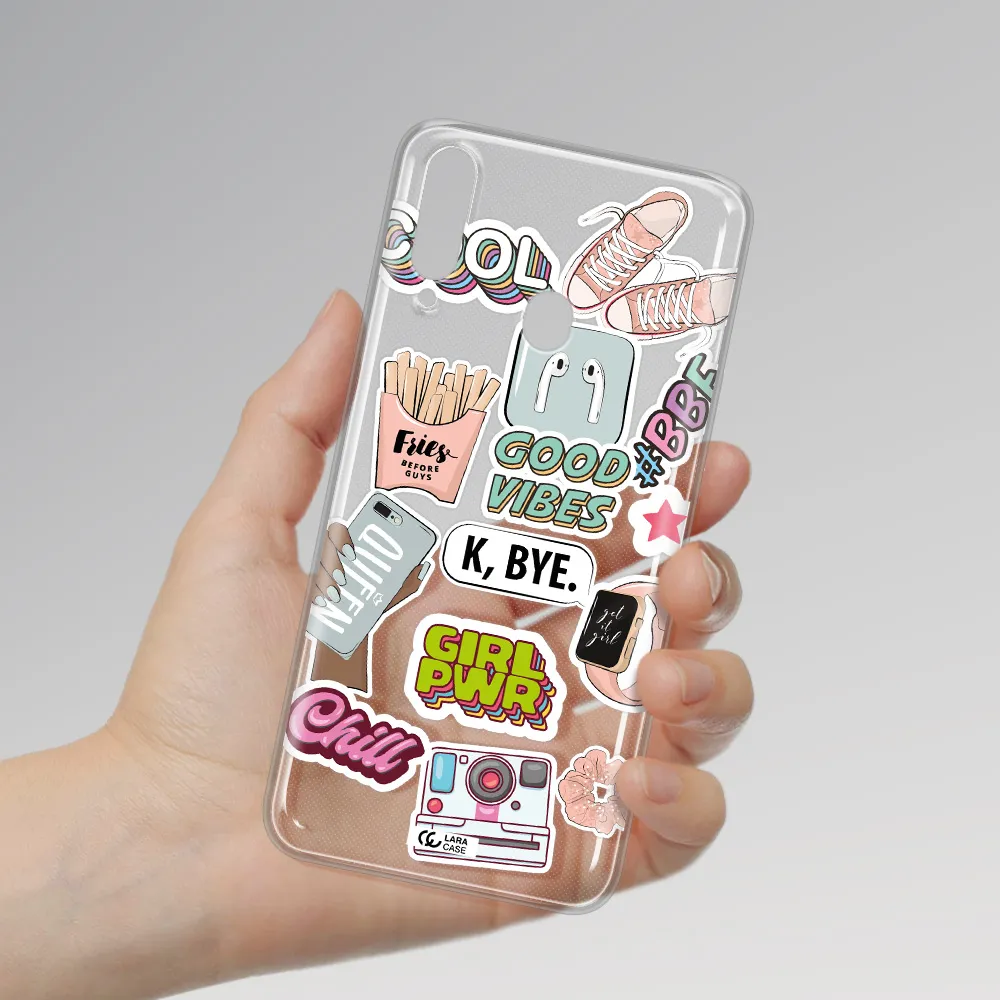 Girl Power Samsung A20S Clear TPU Case