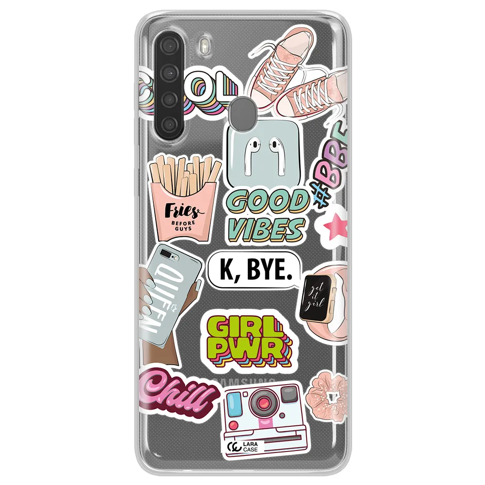 Girl Power Samsung A21 Clear TPU Case