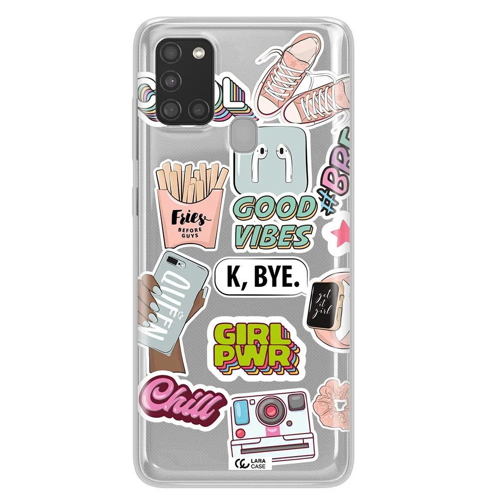 Girl Power Samsung A21S Clear TPU Case