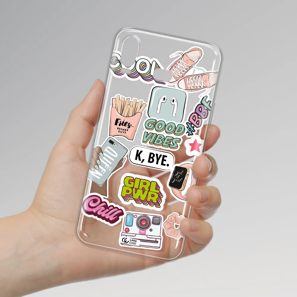 Girl Power Samsung A6S Clear TPU Case