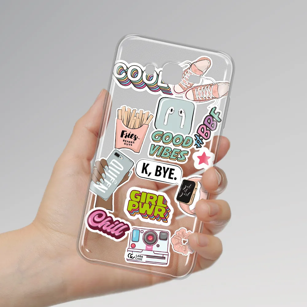 Girl Power Samsung J7 2015 Clear TPU Case