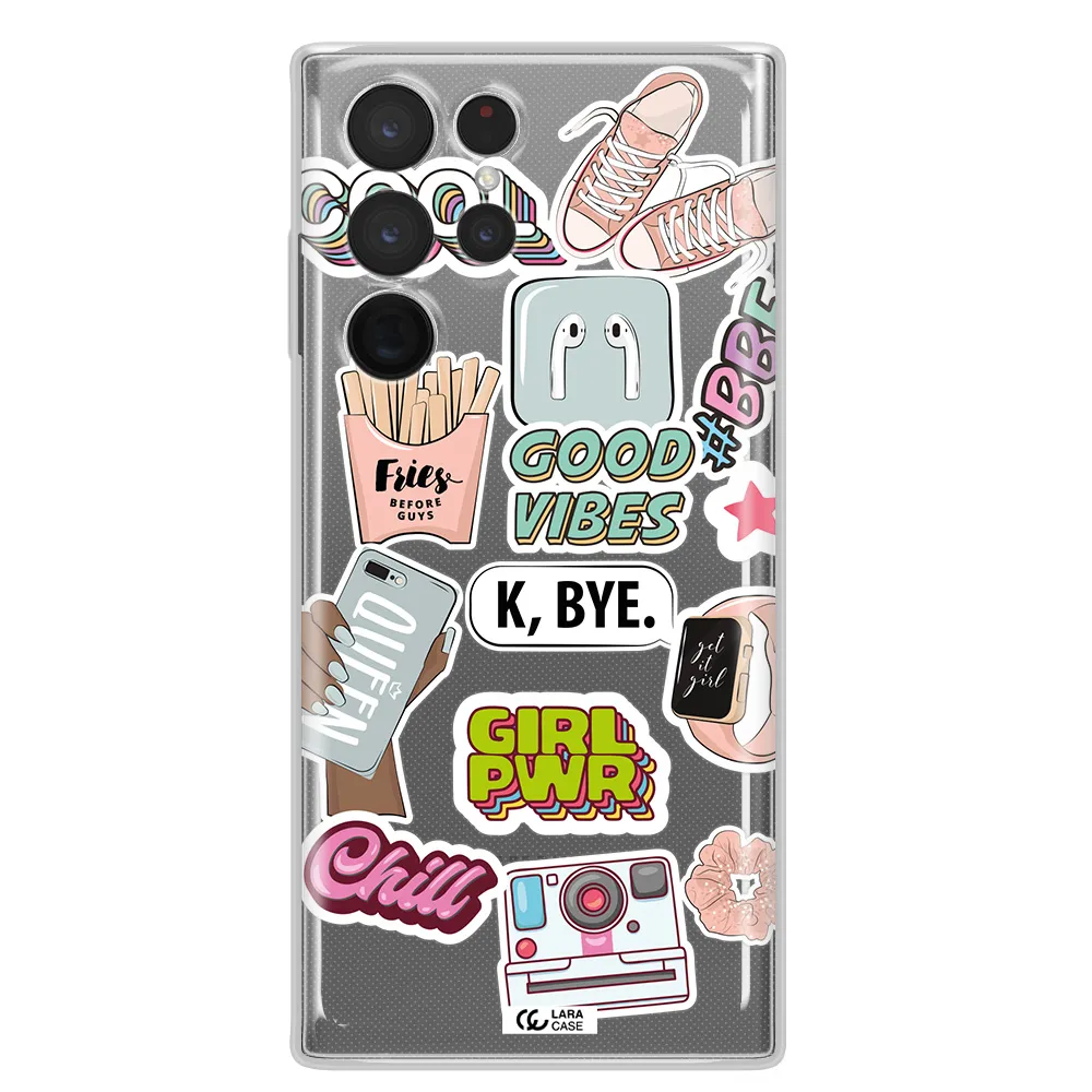 Girl Power Samsung S 22 Ultra Clear TPU Case