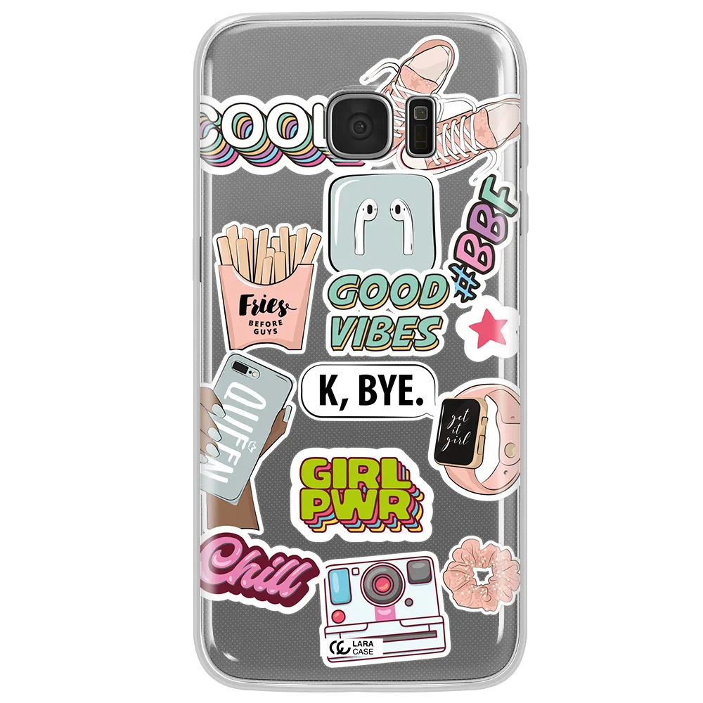 Girl Power Samsung S7 Edge Clear TPU Case