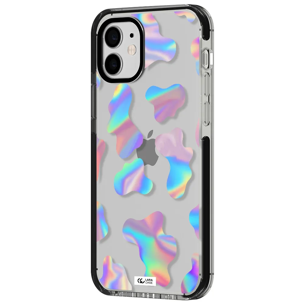 Colorful Spots Apple iPhone 11 impact black border Case