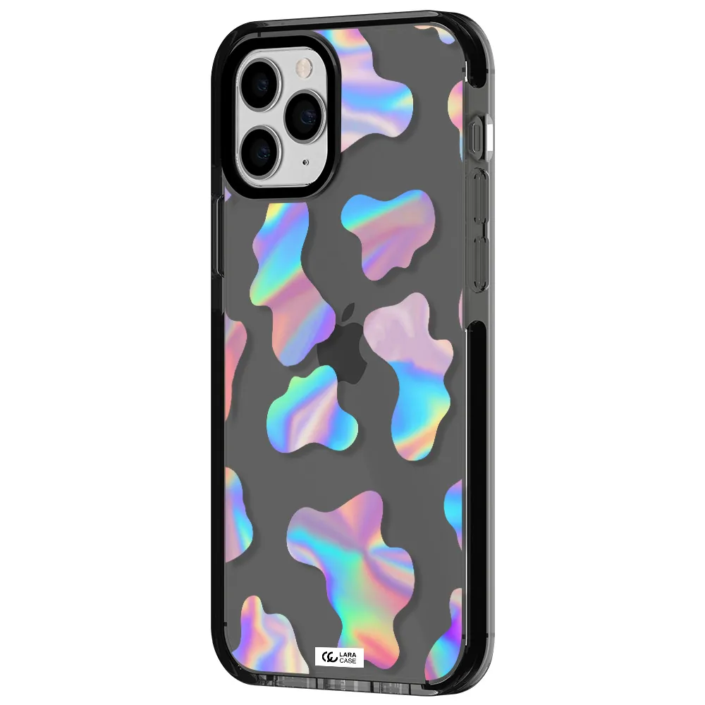 Colorful Spots Apple iPhone 11 pro impact Smoke Black Case