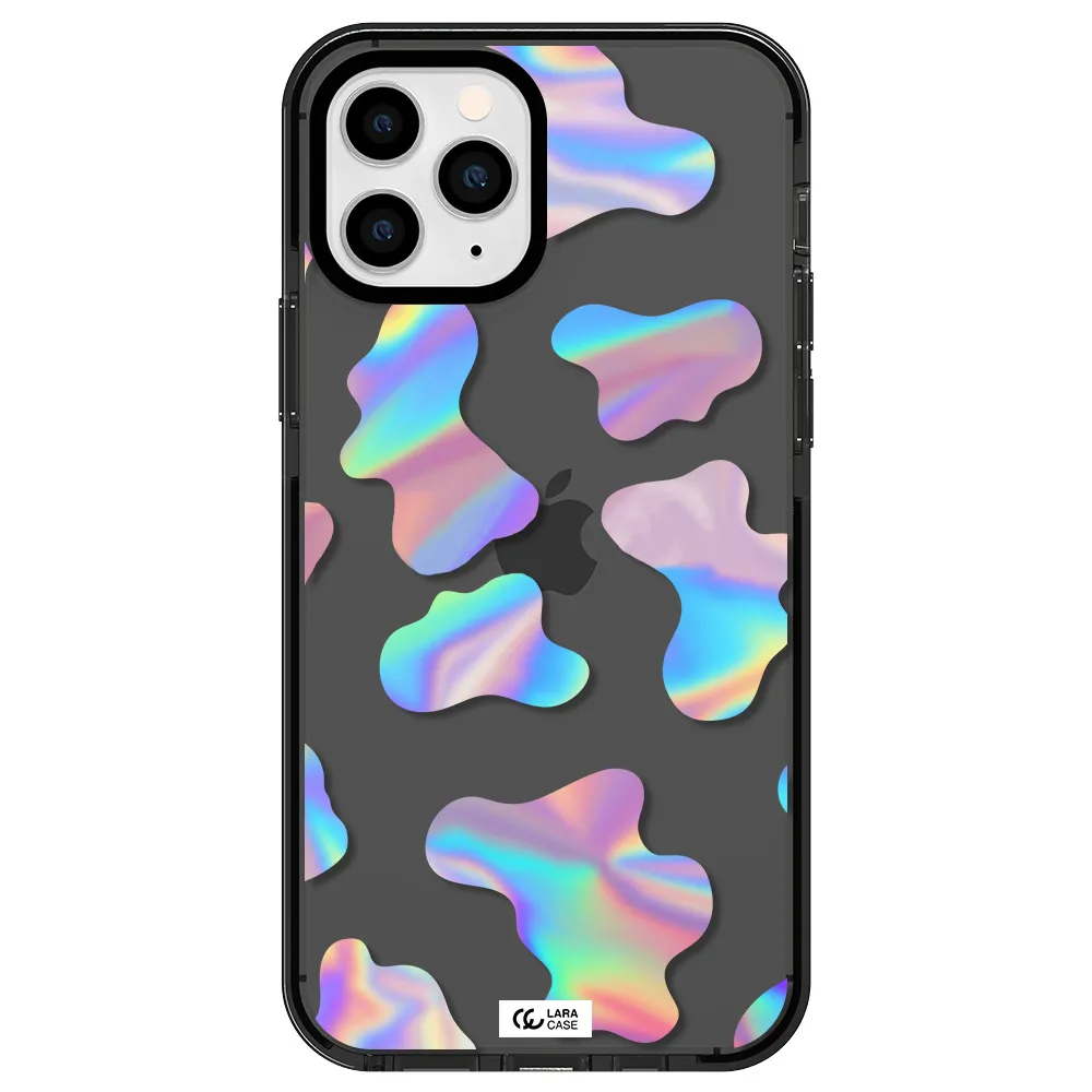 Colorful Spots Apple iPhone 11 pro max impact Smoke Black Case