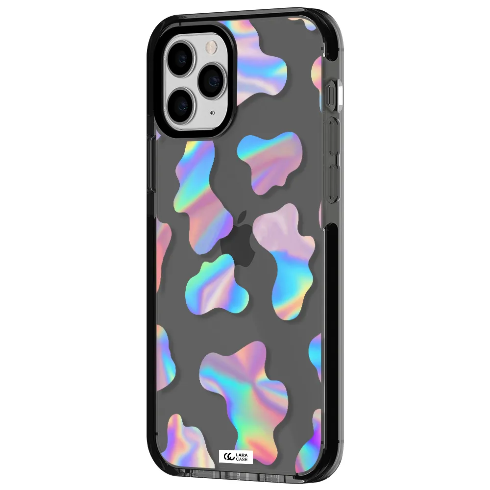 Colorful Spots Apple iPhone 11 pro max impact Smoke Black Case