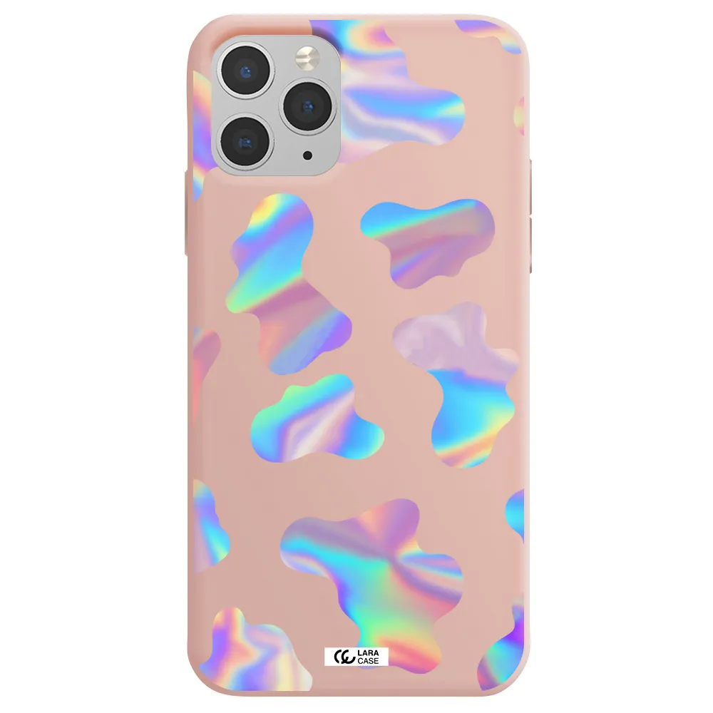 Colorful Spots Apple iPhone 11 pro max Silicone pastel pink Case