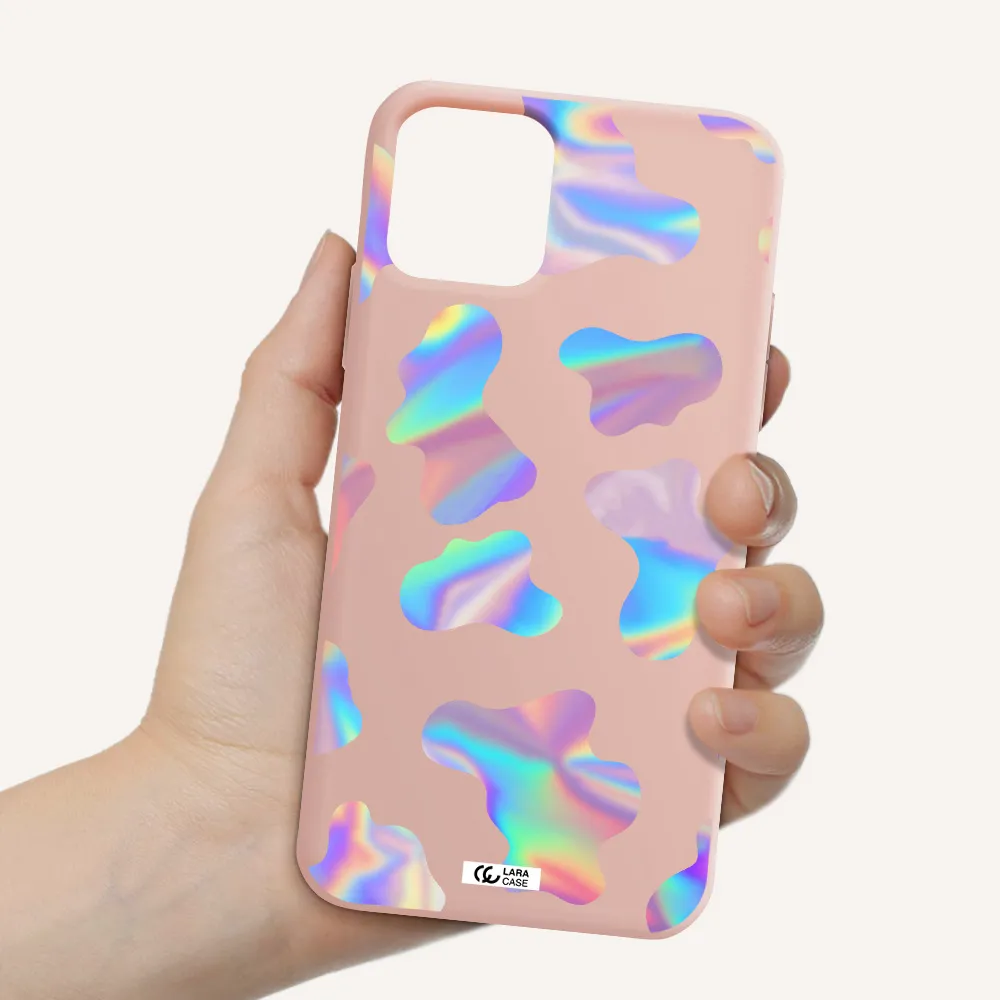 Colorful Spots Apple iPhone 11 pro max Silicone pastel pink Case