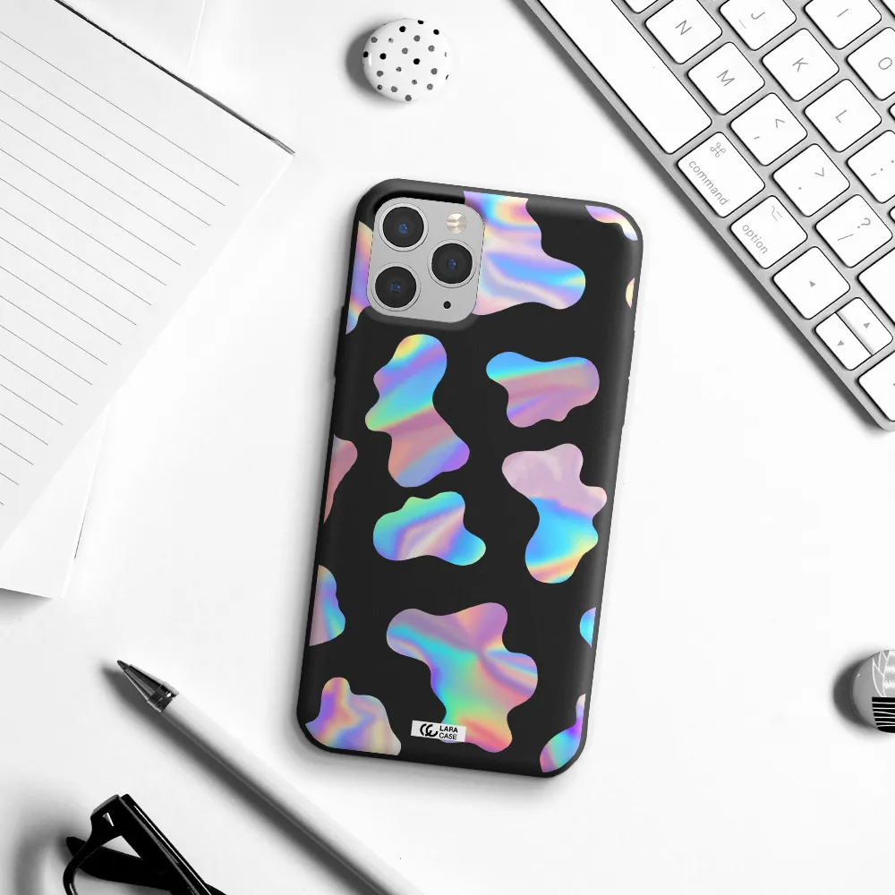 Colorful Spots Apple iPhone 11 pro Silicone black Case