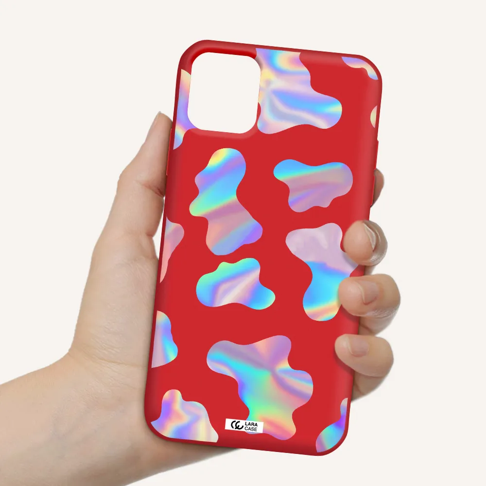 Colorful Spots Apple iPhone 11 Silicone Imperial Red Case
