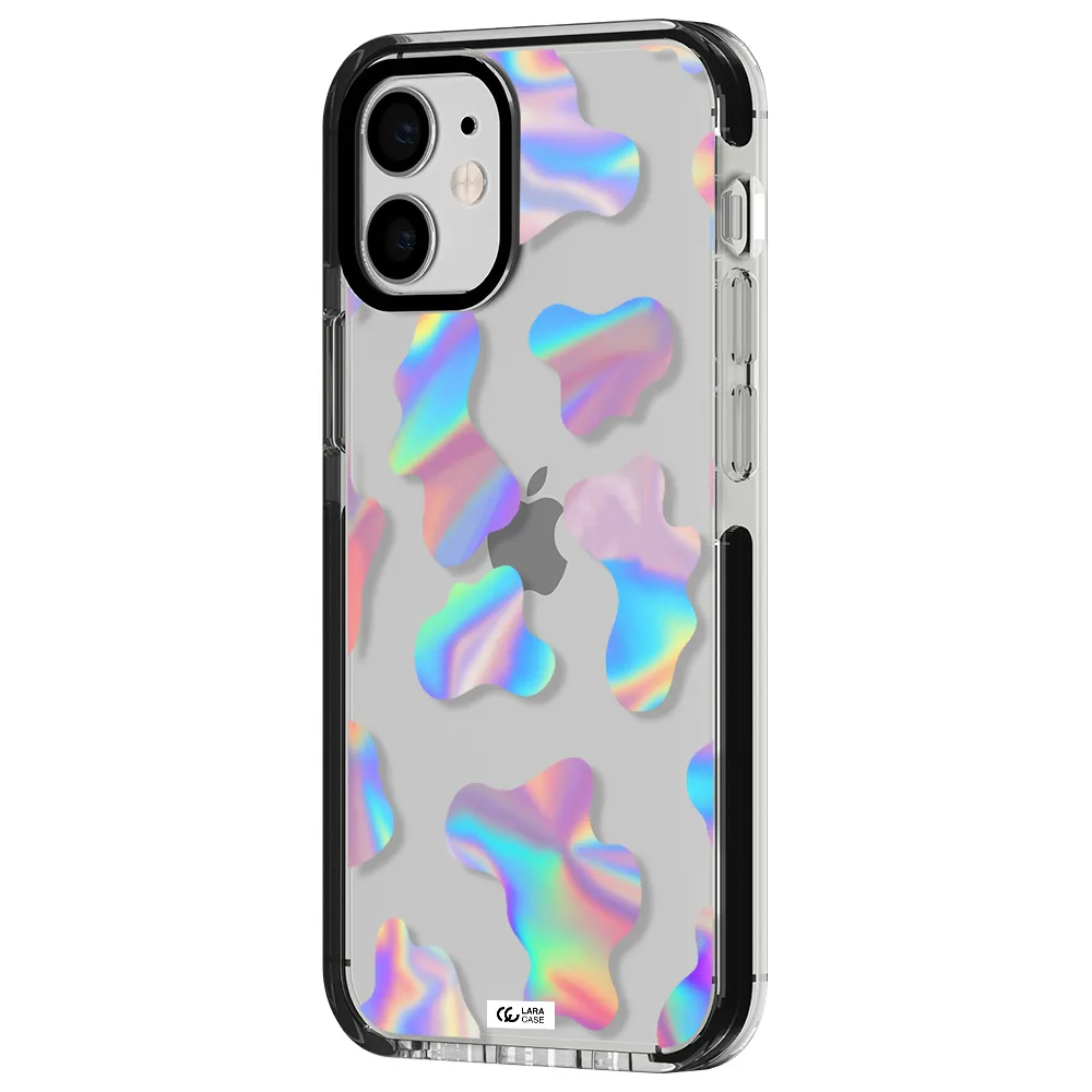 Colorful Spots Apple iPhone 12 mini impact black border Case