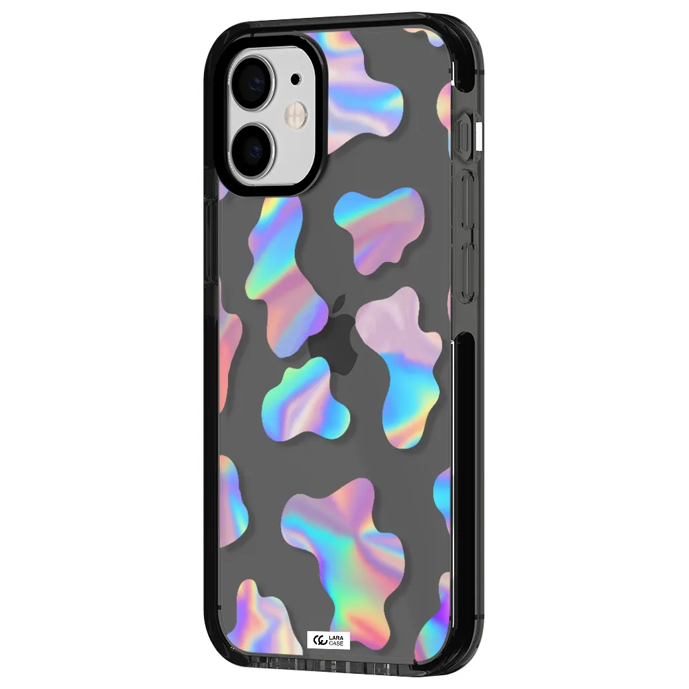 Colorful Spots Apple iPhone 12 mini impact Smoke Black Case