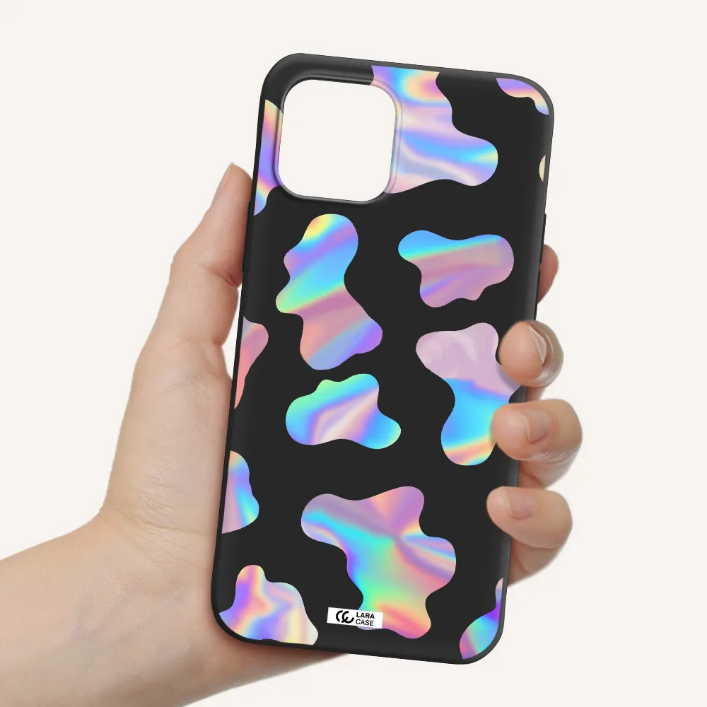 Colorful Spots Apple iPhone 12 mini Silicone black Case