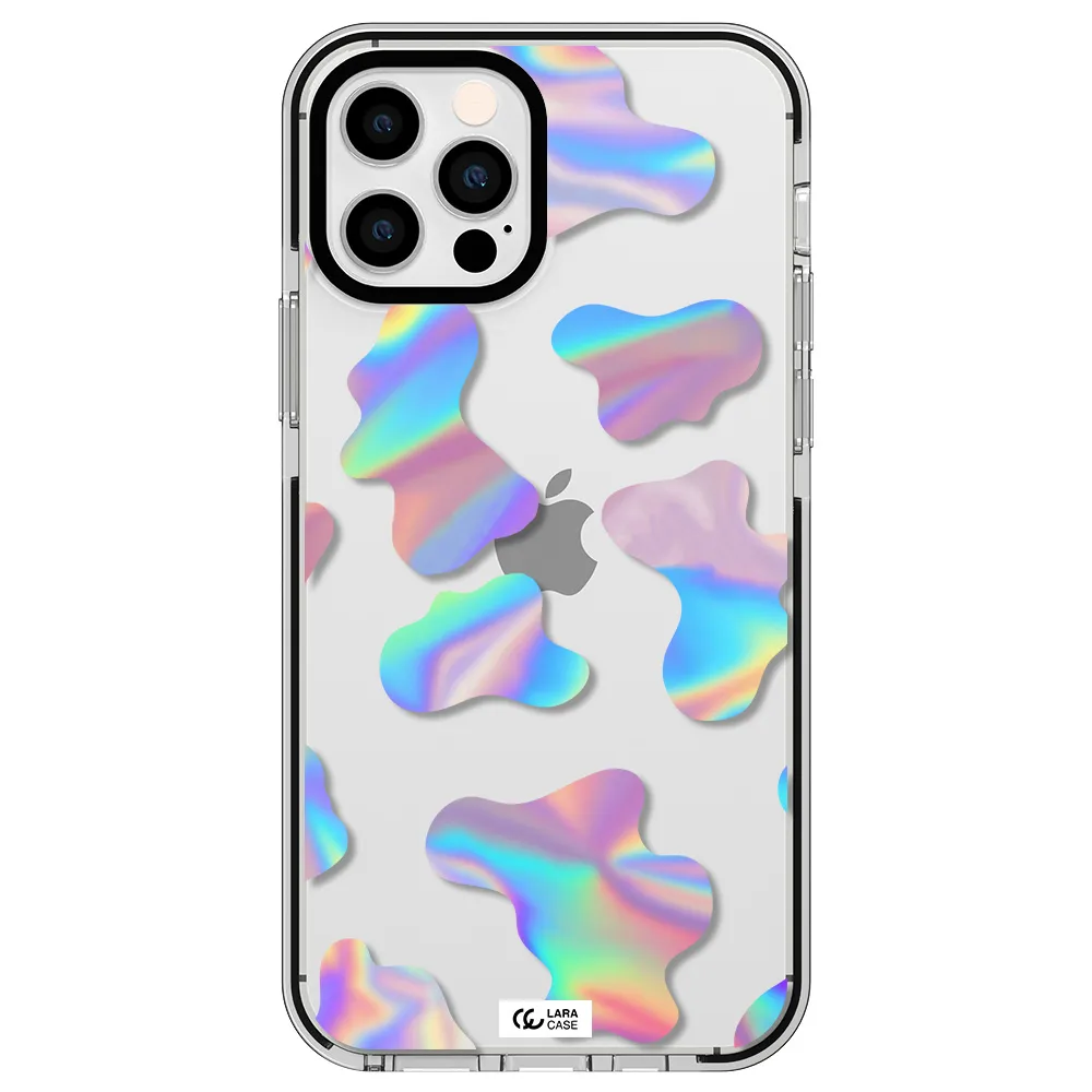 Colorful Spots Apple iPhone 12 pro impact black border Case